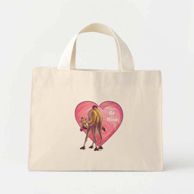 Mini Tote Bag La Saint-Valentin au chameau (Devant)