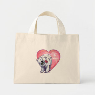 Mini Tote Bag La Saint-Valentin de l'ours polaire