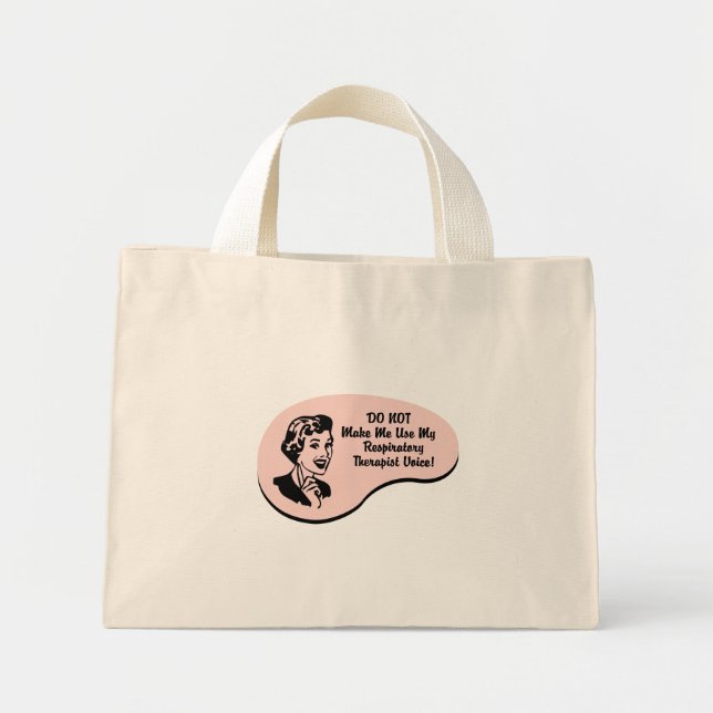 Mini Tote Bag La voix du thérapeute respiratoire (Devant)