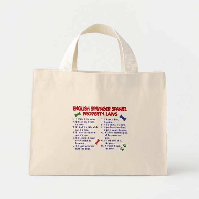 Mini Tote Bag LANGLAIS SPRINGER SPANIEL Lois sur la propriété 2 (Devant)