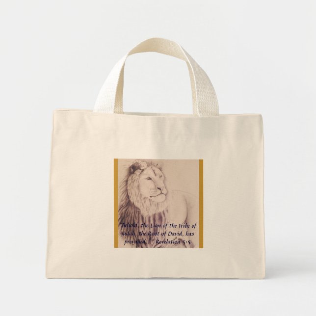 Mini Tote Bag Le Lion Judah a prévalu à Fourre-tout (Devant)