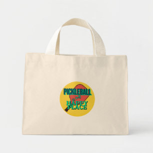 Mini Tote Bag Le pickleball est mon humour de bonheur