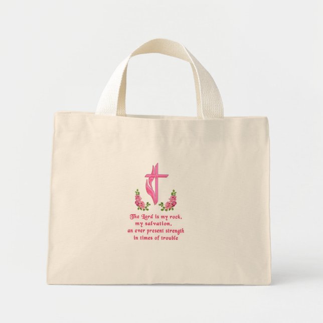 Mini Tote Bag Le Seigneur est mon rocher (Devant)
