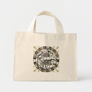 Mini Tote Bag Légende du singe en chaussette domino