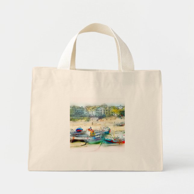 MINI TOTE BAG LES BATEAUX COMME PEINTURE (Devant)