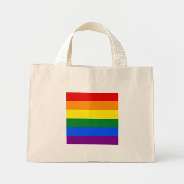 Mini Tote Bag Les couleurs de l'arc-en-ciel (Devant)