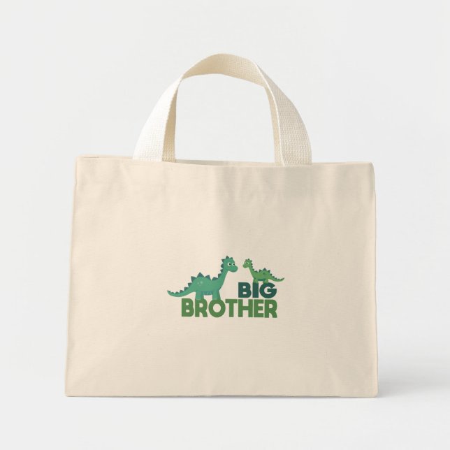 Mini Tote Bag Les frères Dinosaur conception (Devant)