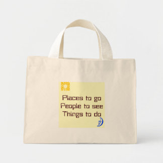 Mini Tote Bag Lieux d'accès Les gens pour voir les choses à fair