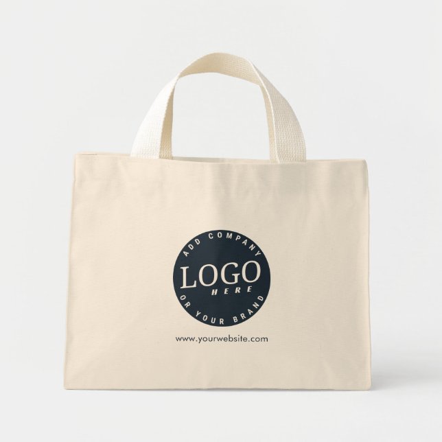 Mini Tote Bag Logo de l'entreprise avec site Web de l'entreprise (Devant)