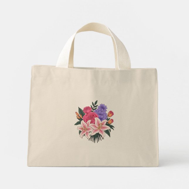 Mini Tote Bag Magnifique Bouquet (Dos)