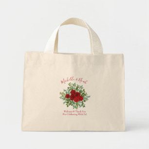 Mini Tote Bag Mariage Red Rose