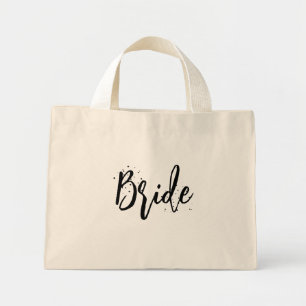 Mini Tote Bag Mariée Mignon Amusant Calligraphie Script Simple N