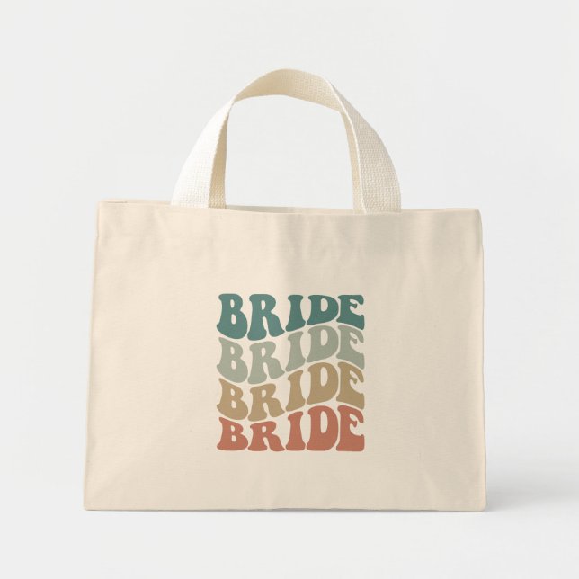 Mini Tote Bag Mariée rétro (Devant)