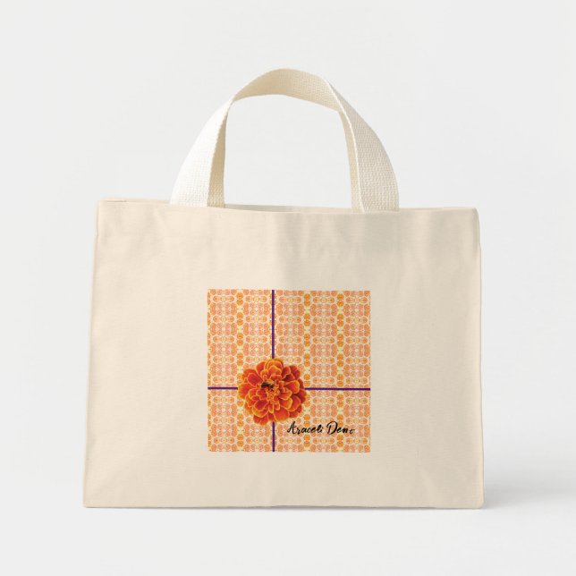 Mini Tote Bag Marigolds et Bee (Devant)