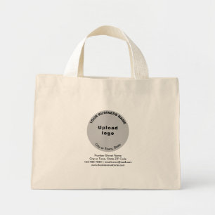 Mini Tote Bag Marque commerciale en forme ronde grise