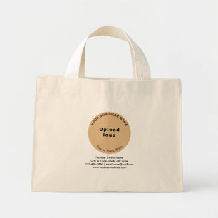 Mini Tote Bag Marque d'affaires Brown en forme ronde légère