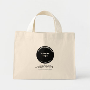 Mini Tote Bag Marque d'affaires en forme ronde noire