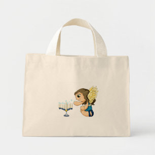 Mini Tote Bag Menorah Angel