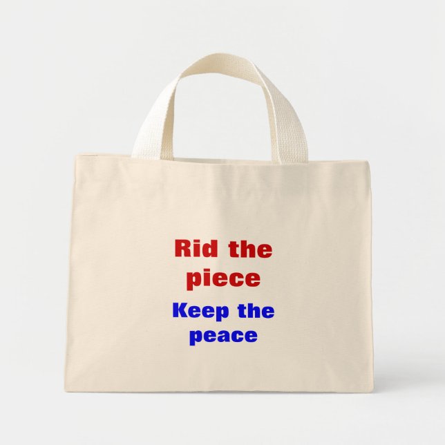 Mini Tote Bag Message de paix (Devant)