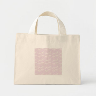Mini Tote Bag Mignon Motif Ruban Rose Ballet Féminin