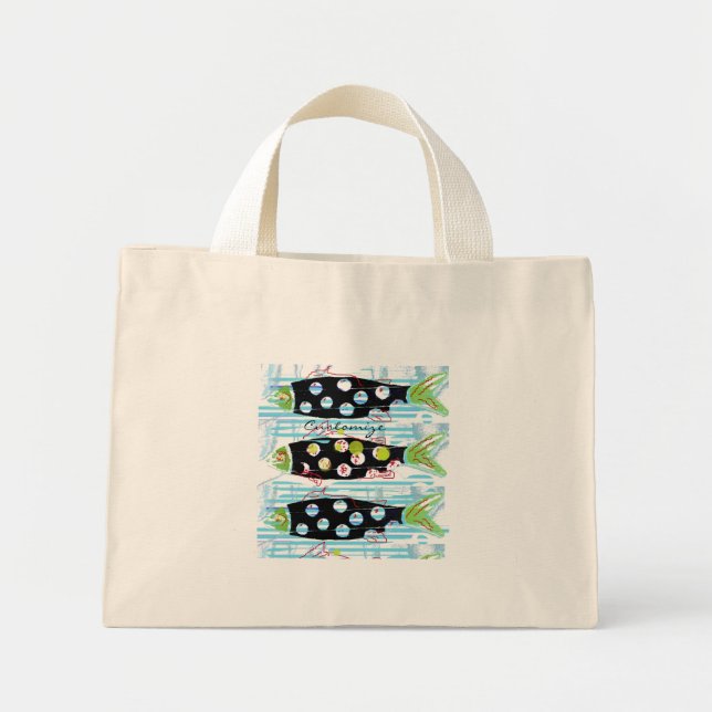 Mini Tote Bag Migrer le poisson Thunder_Cove (Devant)