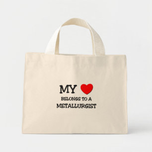 Mini Tote Bag Mon Coeur Appartient À Un MÉTALLURGISTE
