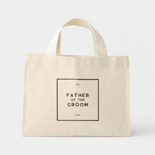 Mini Tote Bag Monogramme Français Minimal Chic Père De La Pièce