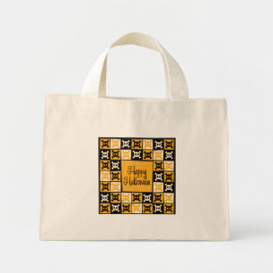 Mini Tote Bag Mosaïque du crâne d'Halloween