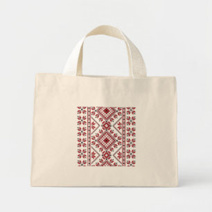 Mini Tote Bag Motif traditionnel, Motif traditionnel roumain T-S