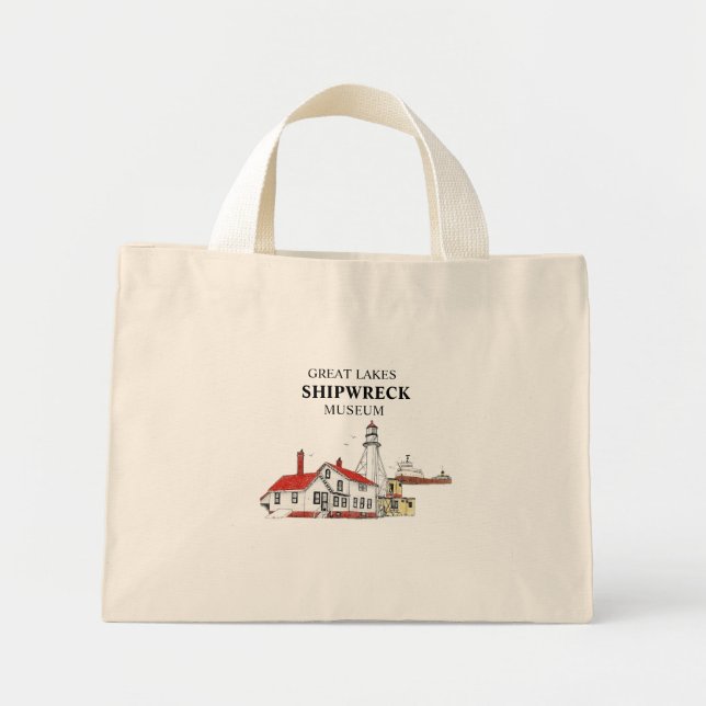 Mini Tote Bag Musée des épaves du Grand Lac de Whitefish Point S (Devant)