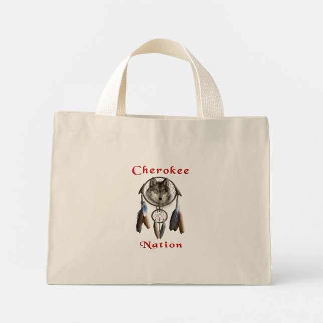 Mini Tote Bag Nation cherokee (Dos)