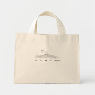 Mini Tote Bag Ne parlez pas à des étrangers