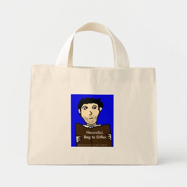 Mini Tote Bag NeuroSci. Commencez à différer., Œuvres d'art spon (Devant)