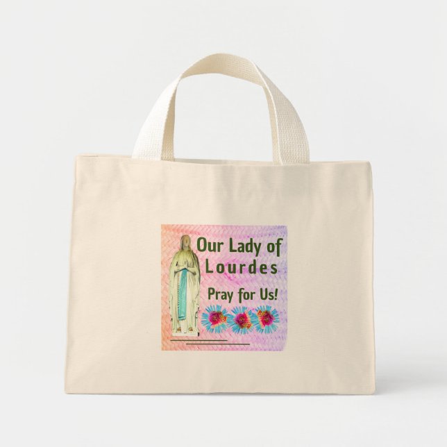 Mini Tote Bag Notre Dame de Lourdes (Devant)