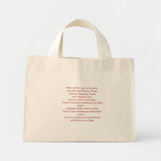 Mini Tote Bag Notre père en latin