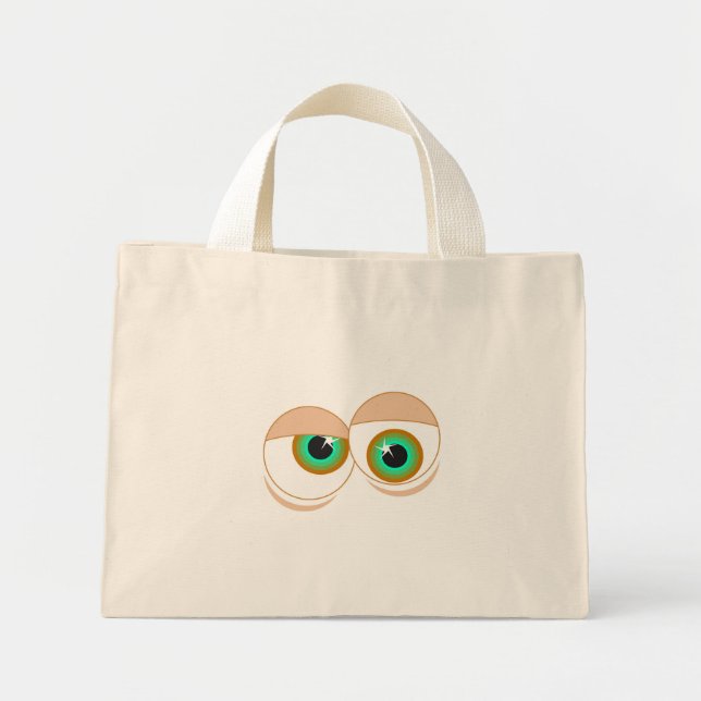 Mini Tote Bag Oeil de caricature (Devant)