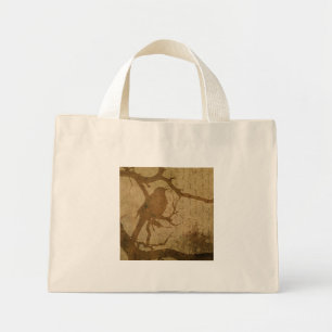 Mini Tote Bag Oiseau dans une branche