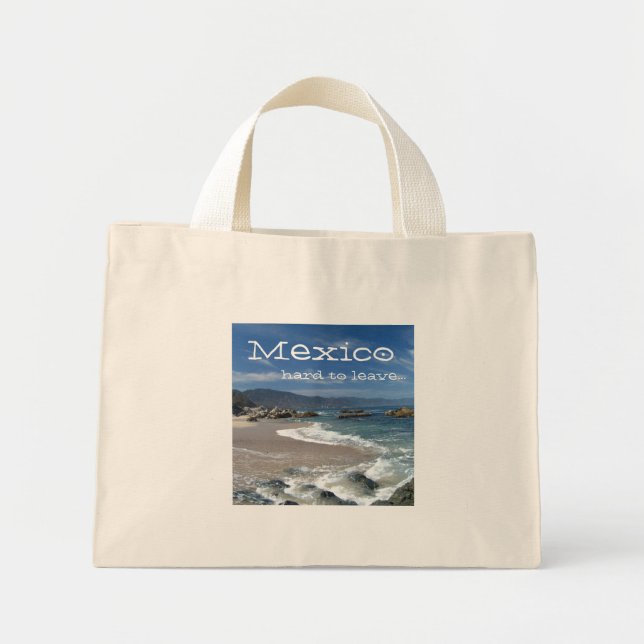 Mini Tote Bag Pacifique hypnotique; Souvenir du Mexique (Devant)