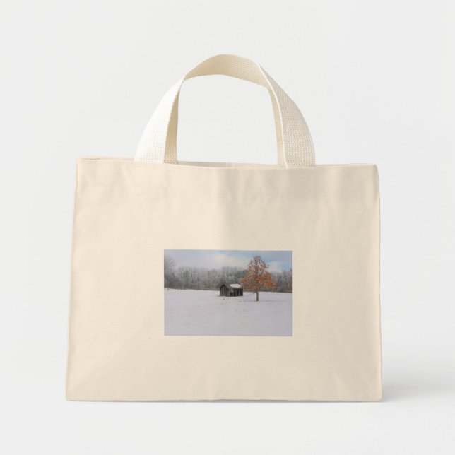 Mini Tote Bag Paddock couvert de neige (Devant)