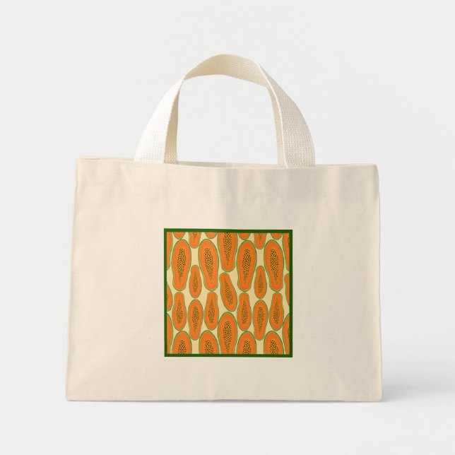 Mini Tote Bag Papaya juteuse (Devant)