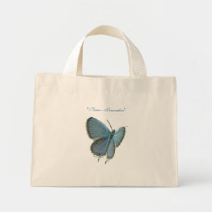 Mini Tote Bag Papillon bleu à queue orientale