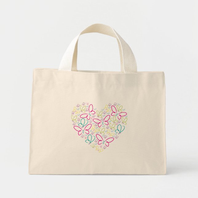 Mini Tote Bag Papillons brillants (Devant)
