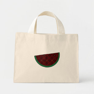 Mini Tote Bag Pastèque de Palestine Broderie tatreez rouge