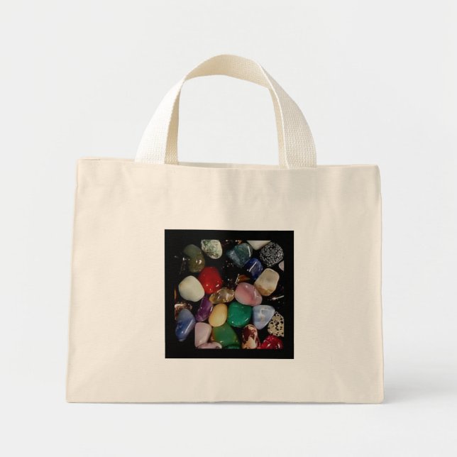 Mini Tote Bag Pierres précieuses colorées (Devant)