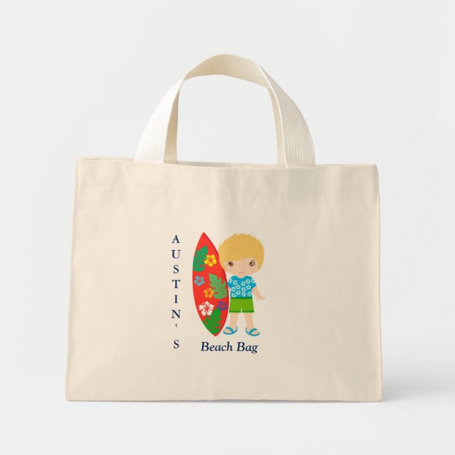 Mini Tote Bag Plage (Devant)