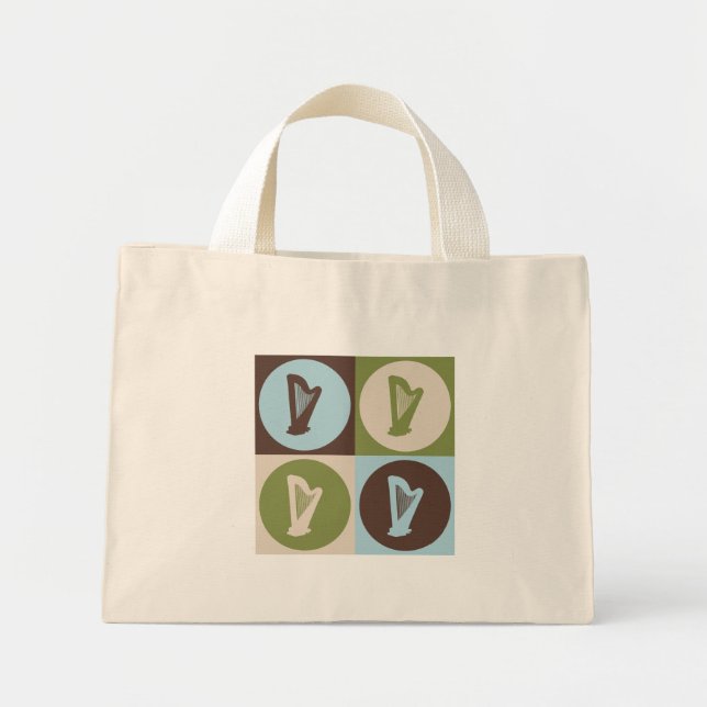 Mini Tote Bag Pop Art Harp (Devant)