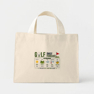 Mini Tote Bag Prévisions météo dicton drôle de golf
