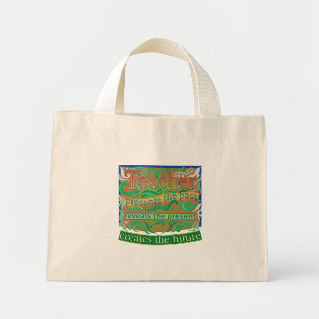 Mini Tote Bag Professeur créer le futur / Appréciation de l'ense (Devant)