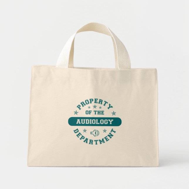 Mini Tote Bag Propriété du Département d'audiologie (Devant)