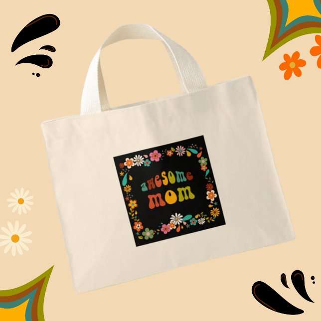 Mini Tote Bag Puissance Fleur Inspiré de Maman70 (Créateur téléchargé)